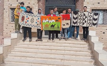 شباب كفر الشيخ تختتم تدريب برنامج "علمنى حرفة" لتدريب الشباب على تصنيع الكليم اليدوى بفوة   