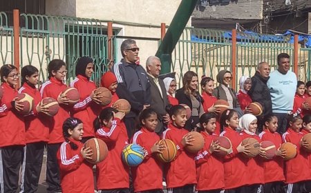 زيارة لجنة وزارة الشباب لتدريب برنامج "her world " لكرة السلة بكفر الشيخ