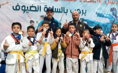 أبطال تايكوندو مطوبس يحققون 26 ميدالية ذهبية ببطولة وسط الدلتا 