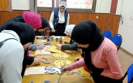 ورشة تدريبية لفنون "تلوين الأركت" لعضوات نادى الفتاه والمرأه بمراكز شباب الرياض في كفرالشيخ| صور