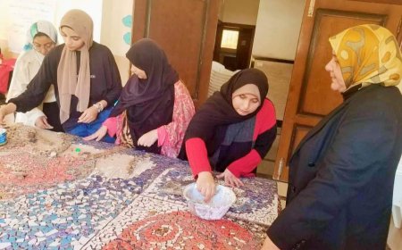 ختام فعاليات ورشة "فن السيراميك  "بمركز شباب شنو في كفر الشيخ .