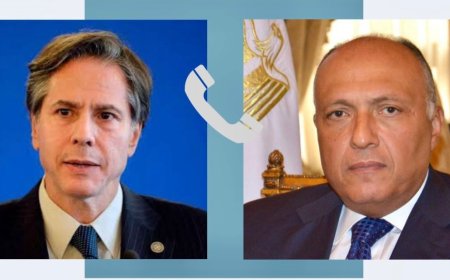 وزير الخارجية سامح شكري يتلقى اتصالاً من وزير الخارجية الأمريكي