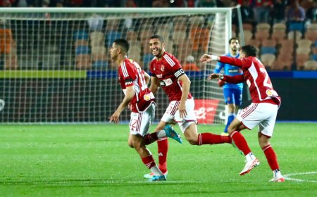 رضا سليم يعيد التقدم للأهلي بالهدف الثاني أمام البنك