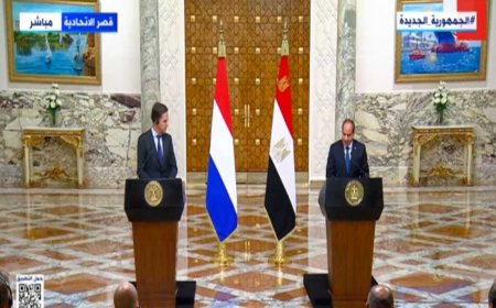 الرئيس السيسي: اتفقت مع رئيس وزراء هولندا على جذب مزيد من الاستثمارات لمصر