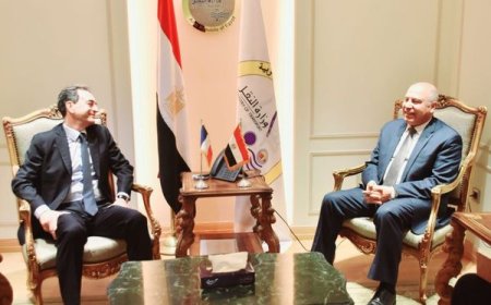 • وزير النقل يستقبل السفير الفرنسي الجديد بالقاهرة لبحث تدعيم التعاون المشرك