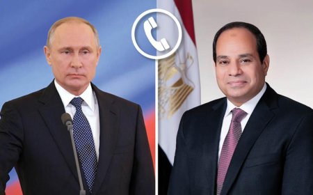 السيسي يهاتف بوتين لتهنئته بإعادة انتخابه رئيسًا لروسيا