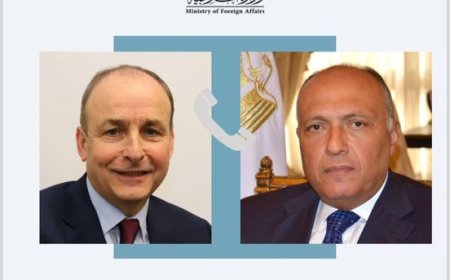 وزير الخارجية يتلقى اتصالاً هاتفياً من نائب رئيس الوزراء ووزير الخارجية والدفاع الأيرلندي