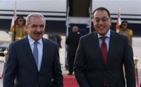 رئيس الوزراء يستقبل نظيره الفلسطيني بمطار القاهرة