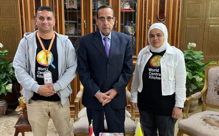 شوشه يستقبل وفد منظمه  المطبخ المركزي العالمي