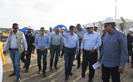 "الملا" يتفقدالأعمال الإنشائية لمصنع السويس لمشتقات الميثانول