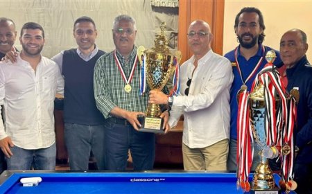 أبطال سموحة للبلياردو يحصدون كأس مصر