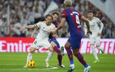 برشلونة يفتتح التسجيل بهدف في شباك ريال مدريد في الكلاسيكو