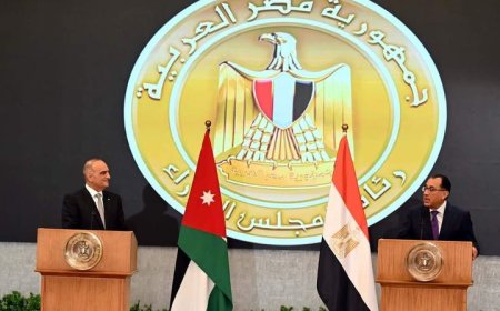 رئيس الوزراء الأردني: نقلت إلى الرئيس السيسي اليوم رسالة شكر وتقدير ودعم للجهود المصرية