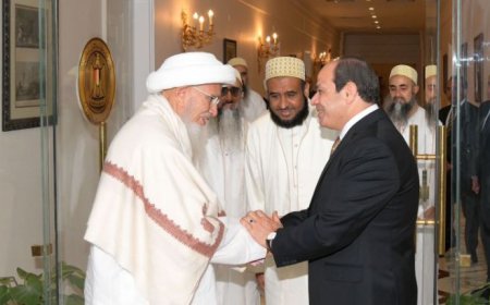 سلطان البهرة يؤكد تقديره البالغ للرئيس السيسي وللجهود التنموية التي تقوم بها مصر