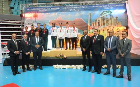 ثلاث ذهبيات لمنتخبات الترامبولين المصري فى البطولة الأفريقية بتونس 
