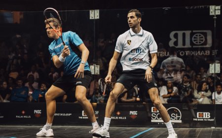 تأهل 4 لاعبين مصريين للجولة الثالثة من بطولة CIB العالم للإسكواش المقامة بنادي بالم هيلز