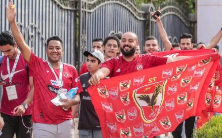 جماهير المارد الاحمر تتوافد على استاد القاهرة استعدادًا لمباراة الترجي