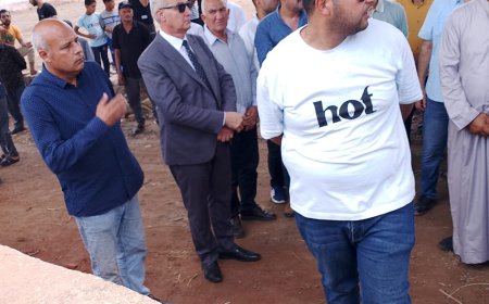 وزير الشباب والرياضه ومحافظ كفر الشيخ ينيبا وكيل وزارة الشباب والرياضة لحضور جنازة اللاعب أحمد رفعت نجم منتخب مصر 