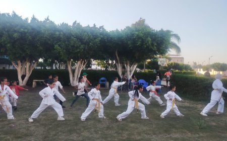 تدريبات أكاديمية الكاراتيه بمركز التنمية الشبابية بدسوق ضمن .. فعاليات مبادرة "صيف شبابنا "