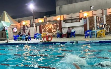 تدريبات السباحة بنادى كفر الشيخ الرياضى ضمن فعاليات .. صيف شبابنا 