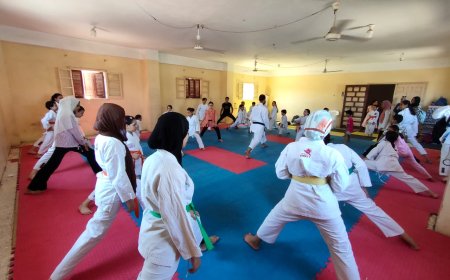 تدريبات أكاديمية الكاراتيه مركز شباب بيلا ضمن  فاعليات .. "صيف شبابنا "