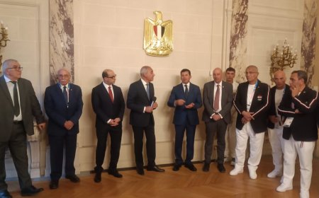 السفارة المصرية في باريس تحتفي ببعثة الفراعنة المشاركة بالأولمبياد 