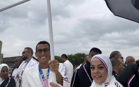 رفع علم مصر في حفل انطلاق أولمبياد باريس 2024
