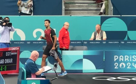 عمر عصر يتأهل لثمن نهائي تنس الطاولة بأولمبياد باريس