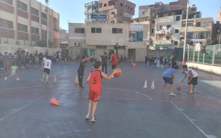 تدريبات كرة السلة بنادى ميت علوان الرياضى .. فعاليات "صيف شبابنا "