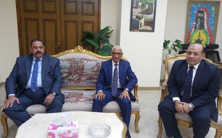 مجاور يستقبل مساعد وزير الداخلية ومدير الأمن لشمال سيناء