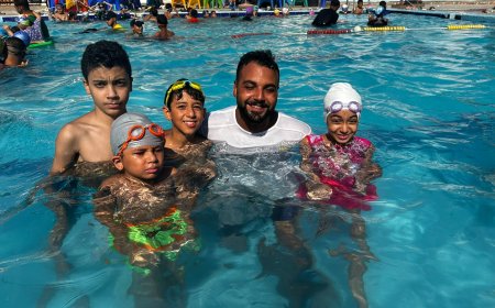 تدريبات السباحة بنادى كفر الشيخ الرياضى ضمن فعاليات .. صيف شبابنا 