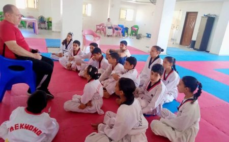جانب من تدريبات ناشئى تايكوندو دسوق ضمن المشروع القومي للموهبة بكفر الشيخ 