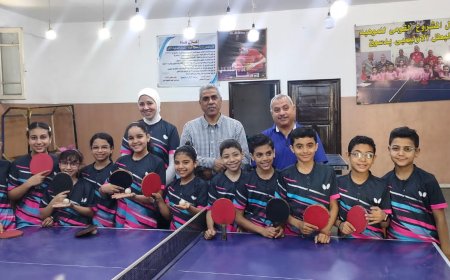 تدريبات براعم تنس الطاولة بالمشروع القومي للموهبة بكفر الشيخ .. صيف شبابنا 
