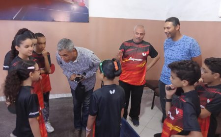 تدريبات براعم تنس الطاولة بالمشروع القومي للموهبة بكفر الشيخ .. صيف شبابنا 