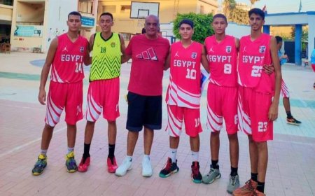 إنضمام أربعة من لاعبى سلة المشروع القومي للموهبة بكفر الشيخ ضمن معسكر Jr.NBA بالقاهرة 