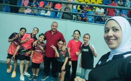 براعم تنس طاولة المشروع القومي للموهبة بكفر الشيخ فى بطولة الجمهورية بصالة هيئة قناة السويس 