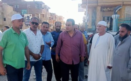 جولة ميدانية لرئيس مدينة الحامول في قرية المجاز الشرقي 