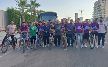 رياضة كفر الشيخ تشارك ماراثون الدراجات بمدينة العلمين الجديدة 