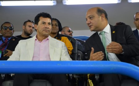 وزير الرياضة يشهد افتتاح النسخة الثامنة عشر من بطولة أفريقيا لجمباز الأيروبيك