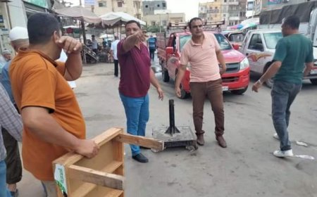 إزالة الإشغالات وتعديات الباعة الجائلين في شوارع الحامول