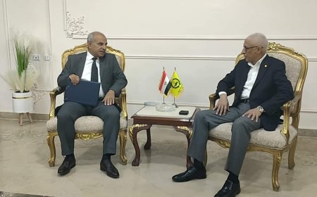 مجاور  يستقبل وفد من شركه سيناء  للإسمنت الأبيض