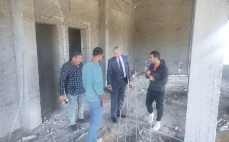 وكيل وزارة الشباب بكفر الشيخ يتفقد إستئناف العمل بموقع إنشاء مركز التنمية الشبابية