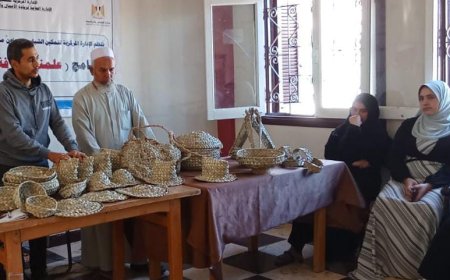 شباب كفر الشيخ تختتم ورش تدريب " علمنى حرفة " بمركز شباب الربع 