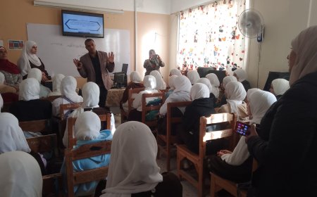 أمنك أولاً .. بمدارس برج البرلس تحت شعار معًا لمواجهة الإبتزاز الإلكتروني | صور