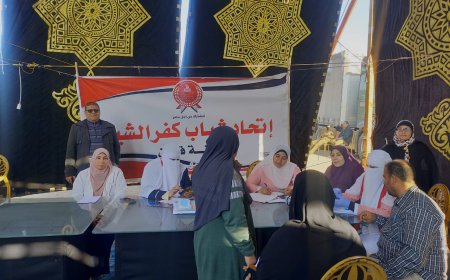 "صحتك تهمنا" مبادرة اتحاد شباب كفرالشيخ بالتعاون مع 100يوم صحة بمركز شباب المنشأة الكبرى