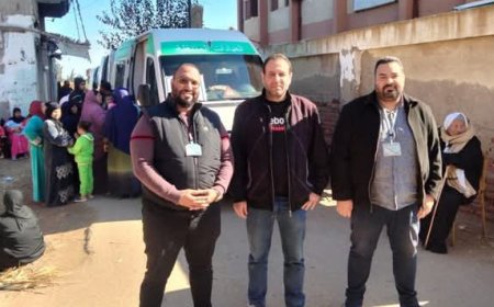 صحة كفرالشيخ ..فحص ١٤٩٥ مواطنا بالقافلة الطبية في الحامول 