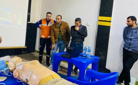 التدريب العملى للإسعافات الأولية والحماية المدنية فى ثانى أيام الورش التفاعلية لمواجهة الأزمات برياضة كفر الشيخ 