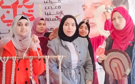 ورش فنون المكرمية و الديكوباج بمراكز شباب الرياض عضوات أندية الفتاة والمرأة بكفر الشيخ