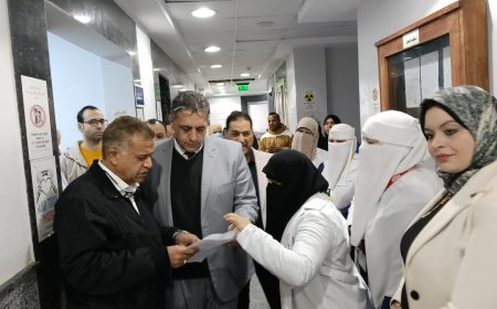 وكيل وزارة الصحة بكفرالشيخ يفاجئ مستشفي الصدر ويؤكد : خدمة المرضي هدفنا أولا وأخيرا 