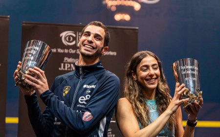 وادى دجلة يحقق لقب جي بي مورجان للإسكواش 2025: علي فرج وهانيا الحمامي يتوجان بالبطولة